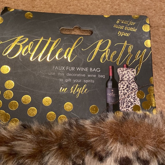 New Faux fur wine bag - Picture 3 of 5